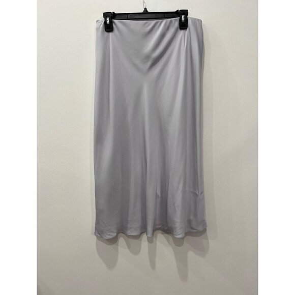 New Theory Size L Slip Skirt in Silk Georgette Light Purple *Stain* - Picture 9 of 11